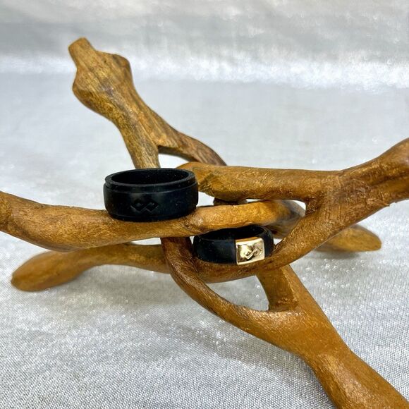 RINFIT Silicone Rings for Couple Soft & Comfortable Wedding Bands W7/M10 - Picture 1 of 9